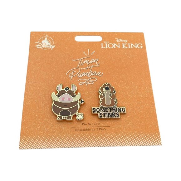 Disney Store Lion King Timon and Pumbaa Something Stinks Disney Duos Pin Set - Picture 2 of 7